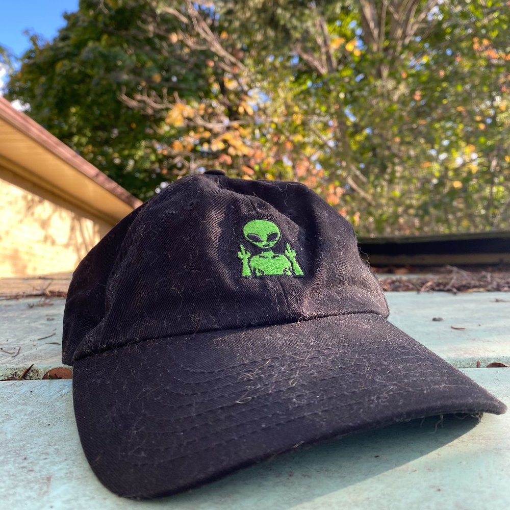 Alien Hat (dad-style cap) with adjustable buckle